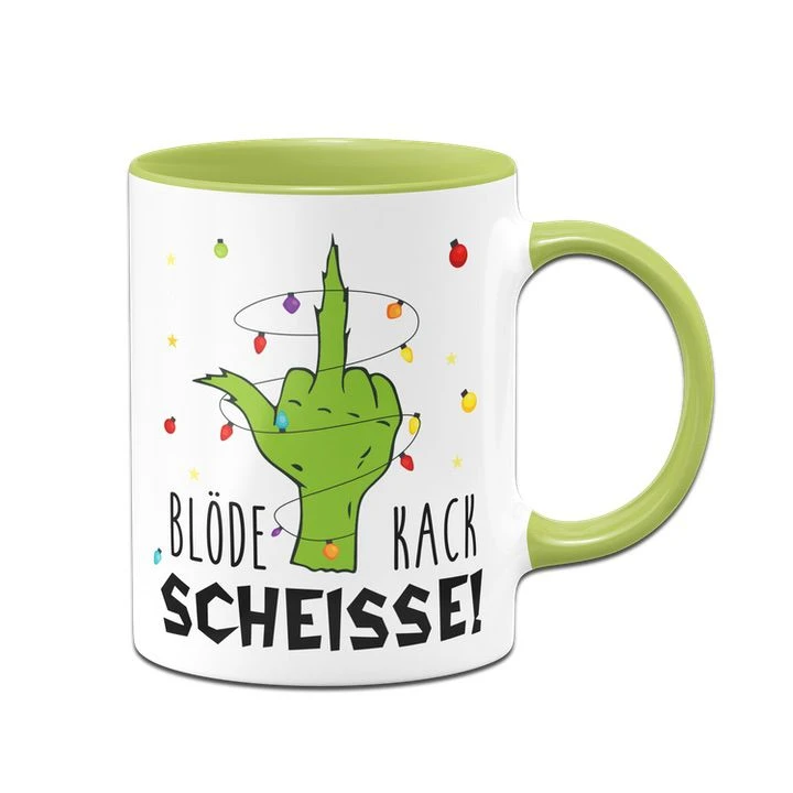 Grinch Tasse - Blöde Kackscheisse (Mittelfinger) 5 Grinch Tasse - Blöde Kackscheisse (Mittelfinger) – Bild 3