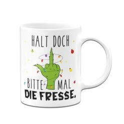 Grinch Tasse - Halt Doch Bitte Mal Die Fresse. (Mittelfinger) -Geschenke Tassen Store bild grinch tasse halt doch bitte mal die fresse mittelfinger 244003