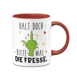 Grinch Tasse - Halt Doch Bitte Mal Die Fresse. (Mittelfinger) -Geschenke Tassen Store bild grinch tasse halt doch bitte mal die fresse mittelfinger 420435