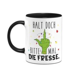 Grinch Tasse - Halt Doch Bitte Mal Die Fresse. (Mittelfinger) -Geschenke Tassen Store bild grinch tasse halt doch bitte mal die fresse mittelfinger 504369
