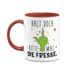 Grinch Tasse - Halt Doch Bitte Mal Die Fresse. (Mittelfinger) -Geschenke Tassen Store bild grinch tasse halt doch bitte mal die fresse mittelfinger 738940
