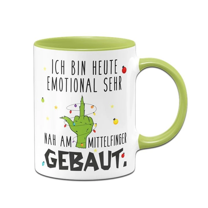 Grinch Tasse - Ich Bin Heute Emotional Sehr Nah Am Mittelfinger Gebaut (Mittelfinger) 3 Grinch Tasse - Ich Bin Heute Emotional Sehr Nah Am Mittelfinger Gebaut (Mittelfinger)
