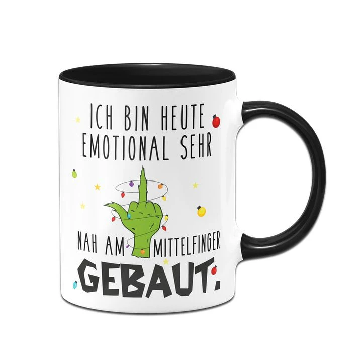 Grinch Tasse - Ich Bin Heute Emotional Sehr Nah Am Mittelfinger Gebaut (Mittelfinger) 5 Grinch Tasse - Ich Bin Heute Emotional Sehr Nah Am Mittelfinger Gebaut (Mittelfinger) – Bild 3