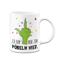 Grinch Tasse - Ich Bin Nur Zum Pöbeln Hier. (Mittelfinger) -Geschenke Tassen Store bild grinch tasse ich bin nur zum pobeln hier mittelfinger 478760
