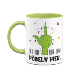 Grinch Tasse - Ich Bin Nur Zum Pöbeln Hier. (Mittelfinger) -Geschenke Tassen Store bild grinch tasse ich bin nur zum pobeln hier mittelfinger 593574