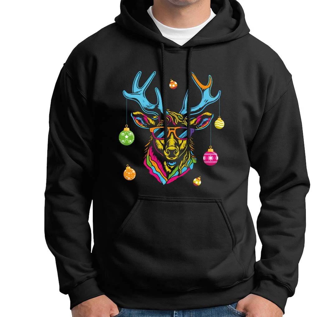 Hoodie - Cooler Elch (Weihnachten) - Bunt 4 Hoodie - Cooler Elch (Weihnachten) - Bunt – Bild 2