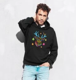 Hoodie - Cooler Elch (Weihnachten) - Bunt 9 Hoodie - Cooler Elch (Weihnachten) - Bunt -Geschenke Tassen Store bild hoodie cooler elch weihnachten bunt 836883