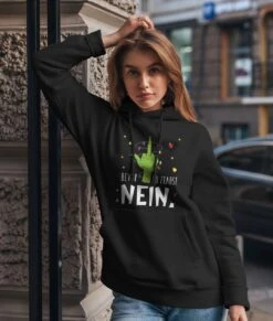 Hoodie - Grinch - Bevor Du Fragst NEIN. (Mittelfinger) -Geschenke Tassen Store bild hoodie grinch bevor du fragst nein mittelfinger 583574
