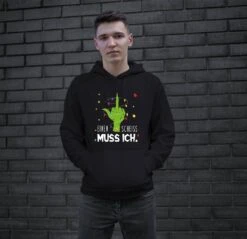 Hoodie - Grinch - Einen Scheiss Muss Ich. (Mittelfinger) -Geschenke Tassen Store bild hoodie grinch einen scheiss muss ich mittelfinger 559600