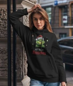 Hoodie - Grinch - Ich Hasse Menschen (CS) -Geschenke Tassen Store bild hoodie grinch ich hasse menschen cs 813489