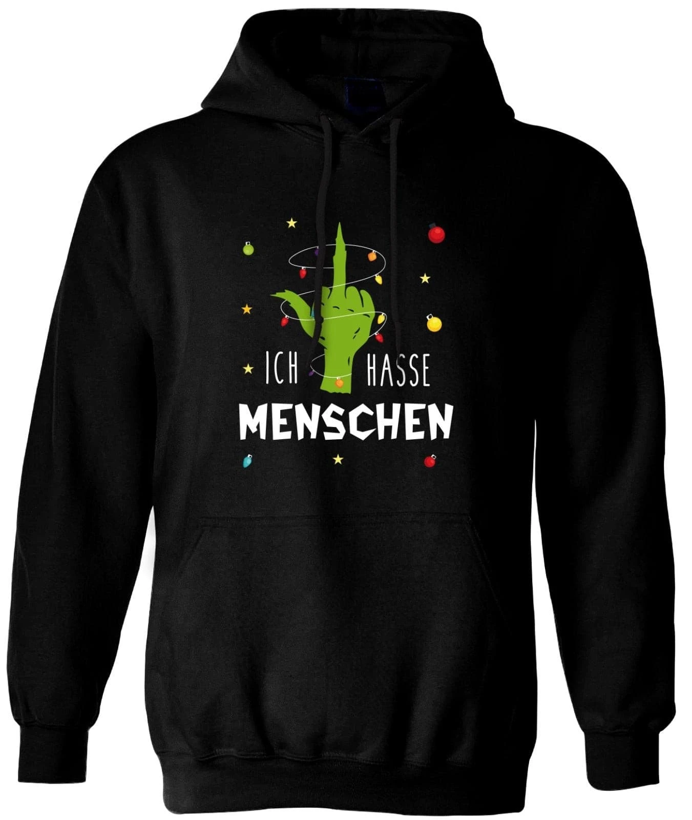 Hoodie - Grinch - Ich Hasse Menschen (Mittelfinger) 3 Hoodie - Grinch - Ich Hasse Menschen (Mittelfinger)