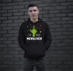 Hoodie - Grinch - Ich Hasse Menschen (Mittelfinger) 11 Hoodie - Grinch - Ich Hasse Menschen (Mittelfinger) -Geschenke Tassen Store bild hoodie grinch ich hasse menschen mittelfinger 692609