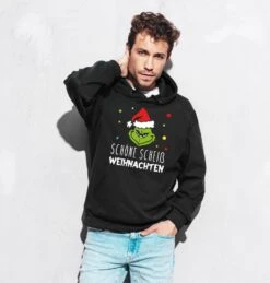 Hoodie - Grinch - Schöne Scheiß Weihnachten (Gesicht) -Geschenke Tassen Store bild hoodie grinch schone scheiss weihnachten gesicht 857485