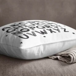 Kissen - Alphabet (schwarz-weiß) -Geschenke Tassen Store bild kissen alphabet schwarz weiss 336677
