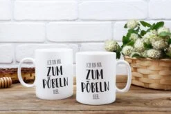 Tasse - Ich Bin Nur Zum Pöbeln Hier. - Pure Statement -Geschenke Tassen Store bild sammeledition tasse ich bin nur zum poebeln hier03