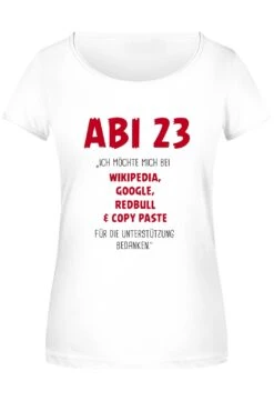 T-Shirt Damen - Abi 23 Ich Möchte Mich Bedanken -Geschenke Tassen Store bild t shirt damen abi 23 ich mochte mich bedanken 180020