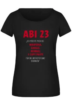 T-Shirt Damen - Abi 23 Ich Möchte Mich Bedanken
