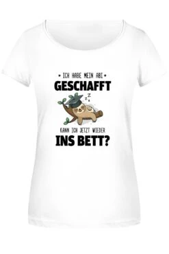 T-Shirt Damen - Faultier - Ich Habe Mein Abi Geschafft. Kann Ich Jetzt Wieder Ins Bett? - V2 -Geschenke Tassen Store bild t shirt damen faultier ich habe mein abi geschafft kann ich jetzt wieder ins bett v2 715997