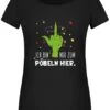T-Shirt Damen - Grinch - Ich Bin Nur Zum Pöbeln Hier. (Mittelfinger) -Geschenke Tassen Store bild t shirt damen grinch ich bin nur zum pobeln hier mittelfinger 686099
