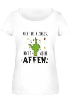 T-Shirt Damen - Grinch - Nicht Mein Zirkus, Nicht Meine Affen. (Mittelfinger) -Geschenke Tassen Store bild t shirt damen grinch nicht mein zirkus nicht meine affen mittelfinger 333990