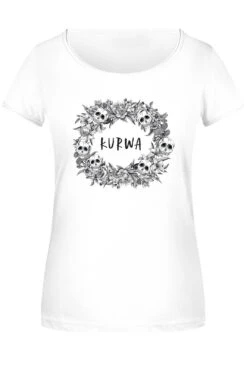 T-Shirt Damen - Kurwa - Skull Statement -Geschenke Tassen Store bild t shirt damen kurwa skull statement 356064