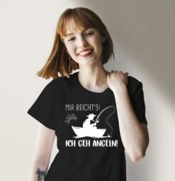 T-Shirt Damen - Mir Reicht´s! Ich Geh Angeln! -Geschenke Tassen Store bild t shirt damen mir reichts ich geh angeln 916382