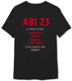 T-Shirt Herren - Abi 23 Ich Möchte Mich Bedanken