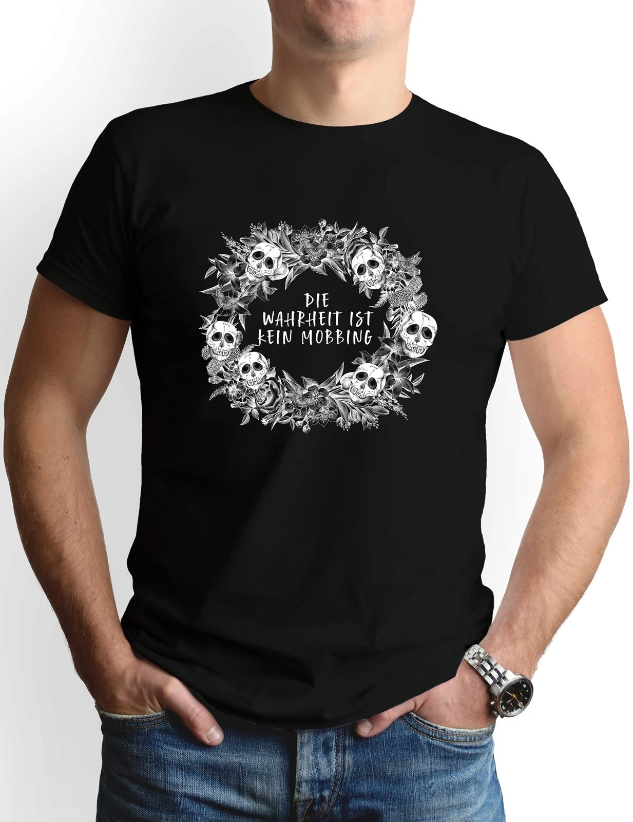 T-Shirt Herren - Die Wahrheit Ist Kein Mobbing - Skull Statement 4 T-Shirt Herren - Die Wahrheit Ist Kein Mobbing - Skull Statement – Bild 2