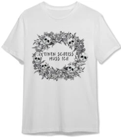 T-Shirt Herren - Einen Scheiss Muss Ich - Skull Statement -Geschenke Tassen Store bild t shirt herren einen scheiss muss ich skull statement 630705