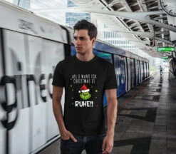 T-Shirt Herren - Grinch - All I Want For Christmas Is Ruhe! (Gesicht) -Geschenke Tassen Store bild t shirt herren grinch all i want for christmas is ruhe gesicht 288872