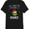 T-Shirt Herren - Grinch - All I Want For Christmas Is Ruhe! (Gesicht)