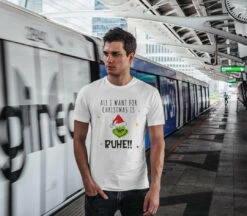 T-Shirt Herren - Grinch - All I Want For Christmas Is Ruhe! (Gesicht) -Geschenke Tassen Store bild t shirt herren grinch all i want for christmas is ruhe gesicht 998258