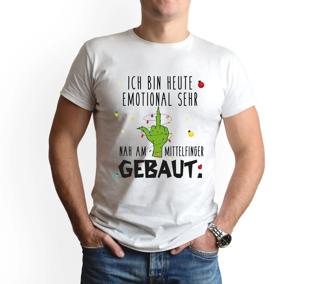 T-Shirt Herren - Grinch - Ich Bin Heute Emotional Sehr Nah Am Mittelfinger Gebaut. 7 T-Shirt Herren - Grinch - Ich Bin Heute Emotional Sehr Nah Am Mittelfinger Gebaut. – Bild 5