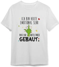 T-Shirt Herren - Grinch - Ich Bin Heute Emotional Sehr Nah Am Mittelfinger Gebaut. 12 T-Shirt Herren - Grinch - Ich Bin Heute Emotional Sehr Nah Am Mittelfinger Gebaut. -Geschenke Tassen Store bild t shirt herren grinch ich bin heute emotional sehr nah am mittelfinger gebaut 388541