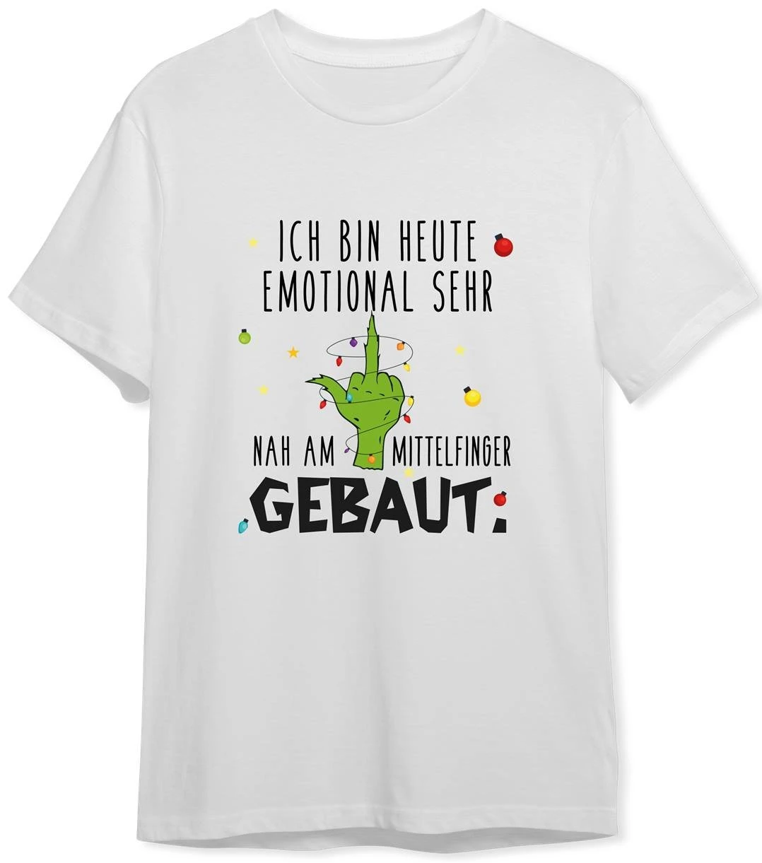 T-Shirt Herren - Grinch - Ich Bin Heute Emotional Sehr Nah Am Mittelfinger Gebaut. 6 T-Shirt Herren - Grinch - Ich Bin Heute Emotional Sehr Nah Am Mittelfinger Gebaut. – Bild 4
