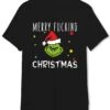 T-Shirt Herren - Grinch - Merry Fucking Christmas (Gesicht) -Geschenke Tassen Store bild t shirt herren grinch merry fucking christmas gesicht 924275