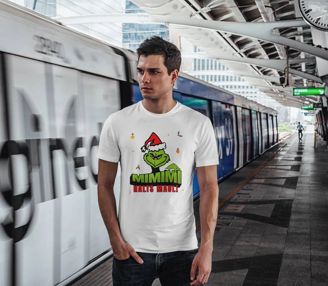 T-Shirt Herren - Grinch - Mimimi Halts Maul! 8 T-Shirt Herren - Grinch - Mimimi Halts Maul! – Bild 6
