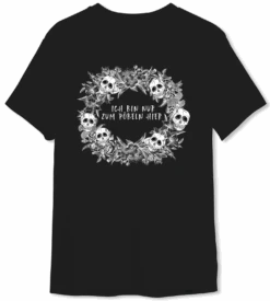 T-Shirt Herren - Ich Bin Nur Zum Pöbeln Hier - Skull Statement