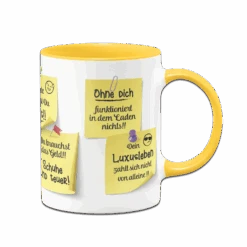 Tasse - Motivationstasse Mit Klebezetteln (Arbeit) -Geschenke Tassen Store bild tasse Motivationstasse mit Klebezetteln Arbeit rundumdruck