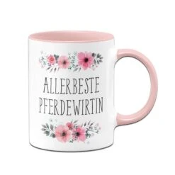 Tasse - Allerbeste Pferdewirtin - Blumig