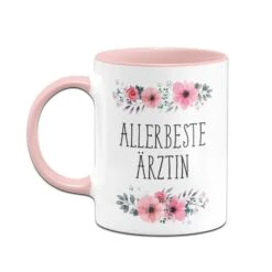Tasse - Allerbeste Ärztin - Blumig -Geschenke Tassen Store bild tasse allerbeste aerztin blumig 2 820352