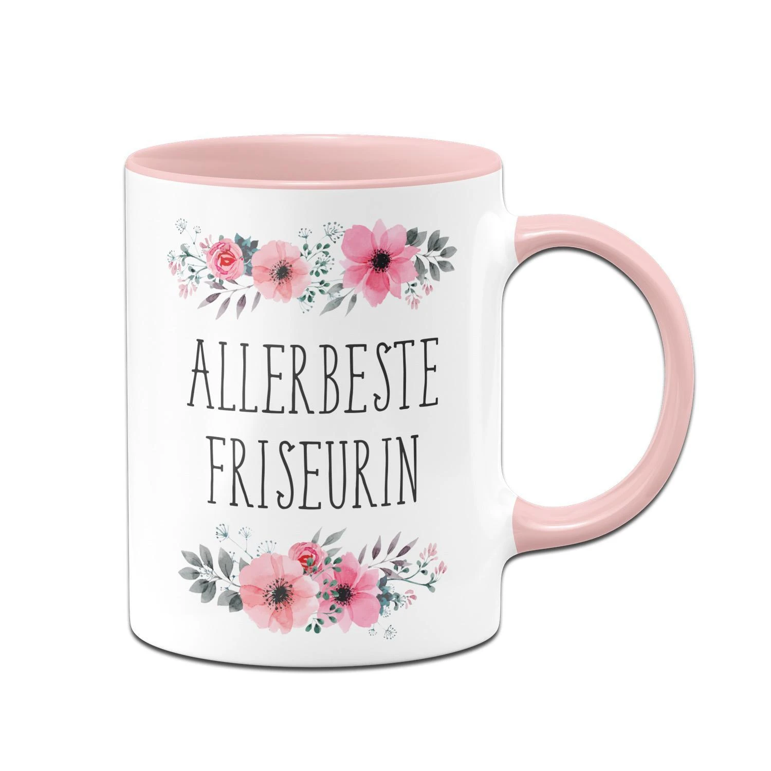 Tasse - Allerbeste Friseurin - Blumig 3 Tasse - Allerbeste Friseurin - Blumig