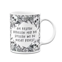 Tasse - Am Besten Gefallen Mir Die Stellen Wo Du Nicht Redest - Skull Statement -Geschenke Tassen Store bild tasse am besten gefallen mir die stellen wo du nicht redest skull statement 852745