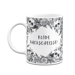 Tasse - Blöde Kackscheisse! - Skull Statement -Geschenke Tassen Store bild tasse blode kackscheisse skull statement 998831