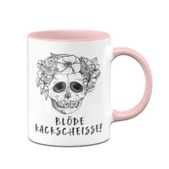 Tasse - Blöde Kackscheisse! - Totenkopf -Geschenke Tassen Store bild tasse blode kackscheisse totenkopf 660859