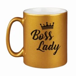 Tasse - Boss Lady - Metallictasse -Geschenke Tassen Store bild tasse boss lady metallictasse 608026