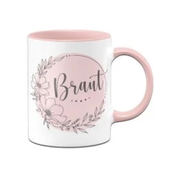 Tasse - Braut - Blumenkranz