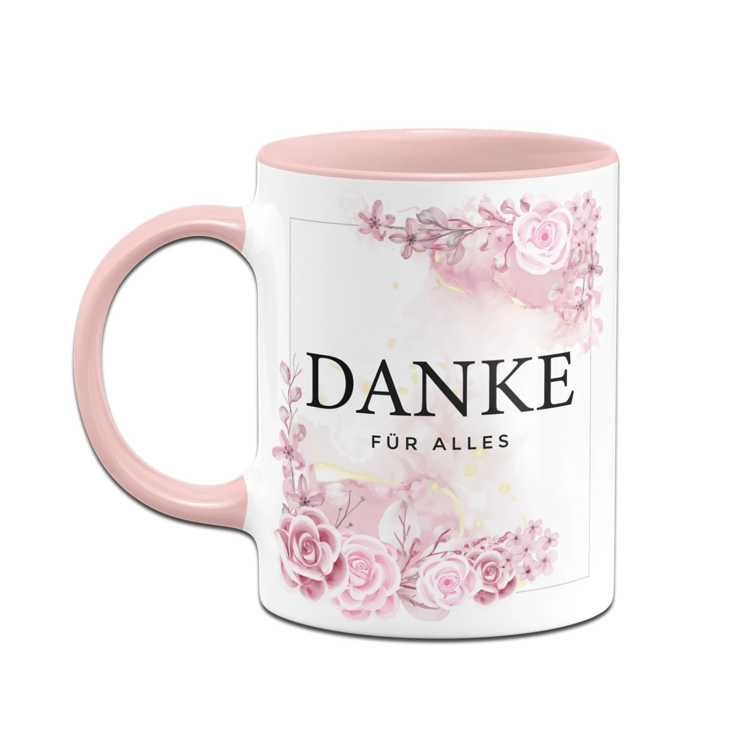 Tasse - Danke Für Alles - Blumen Aquarell 6 Tasse - Danke Für Alles - Blumen Aquarell – Bild 4