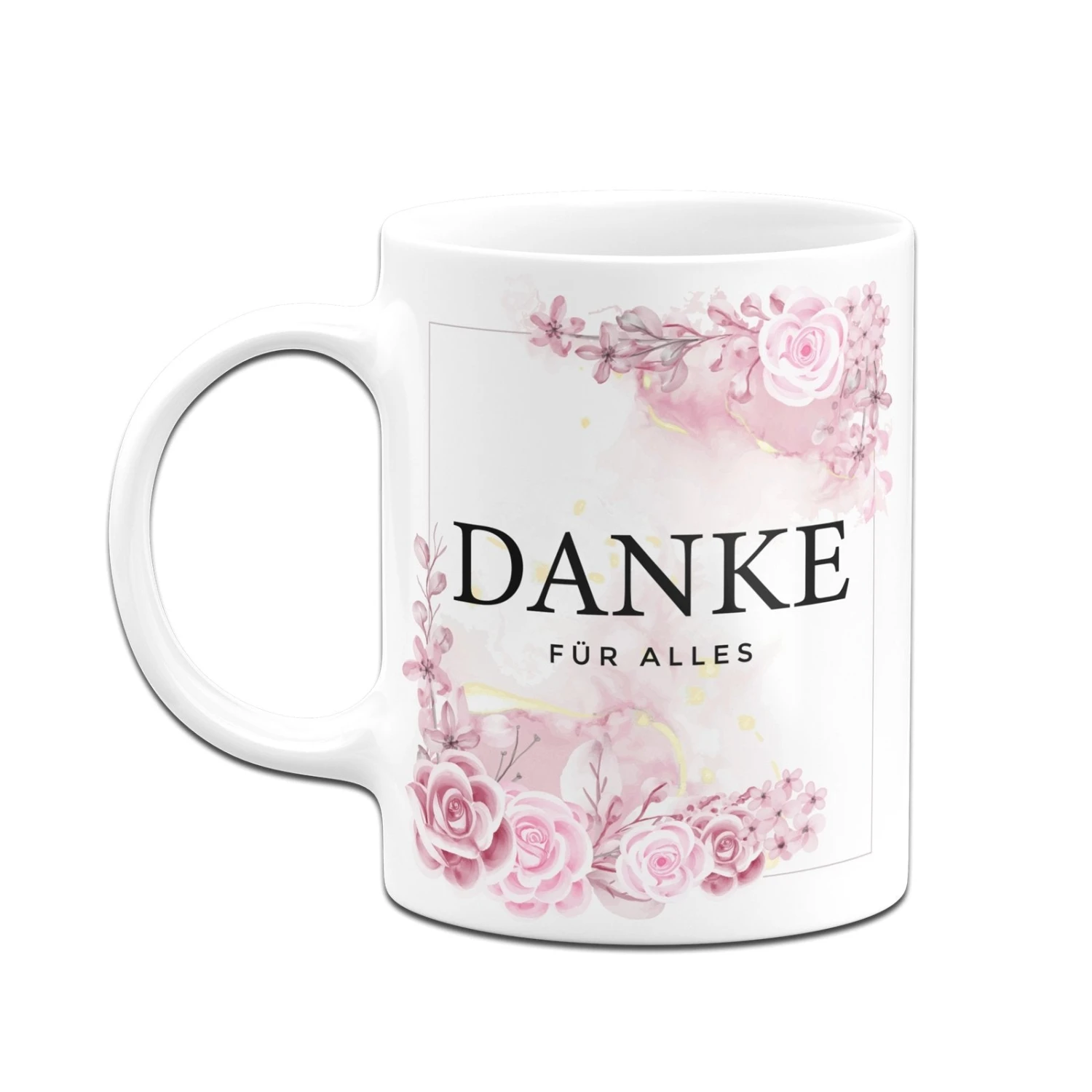 Tasse - Danke Für Alles - Blumen Aquarell 8 Tasse - Danke Für Alles - Blumen Aquarell – Bild 6