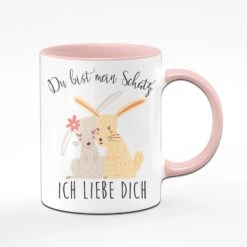 Tasse - Du Bist Mein Schatz - Ich Liebe Dich - Hase